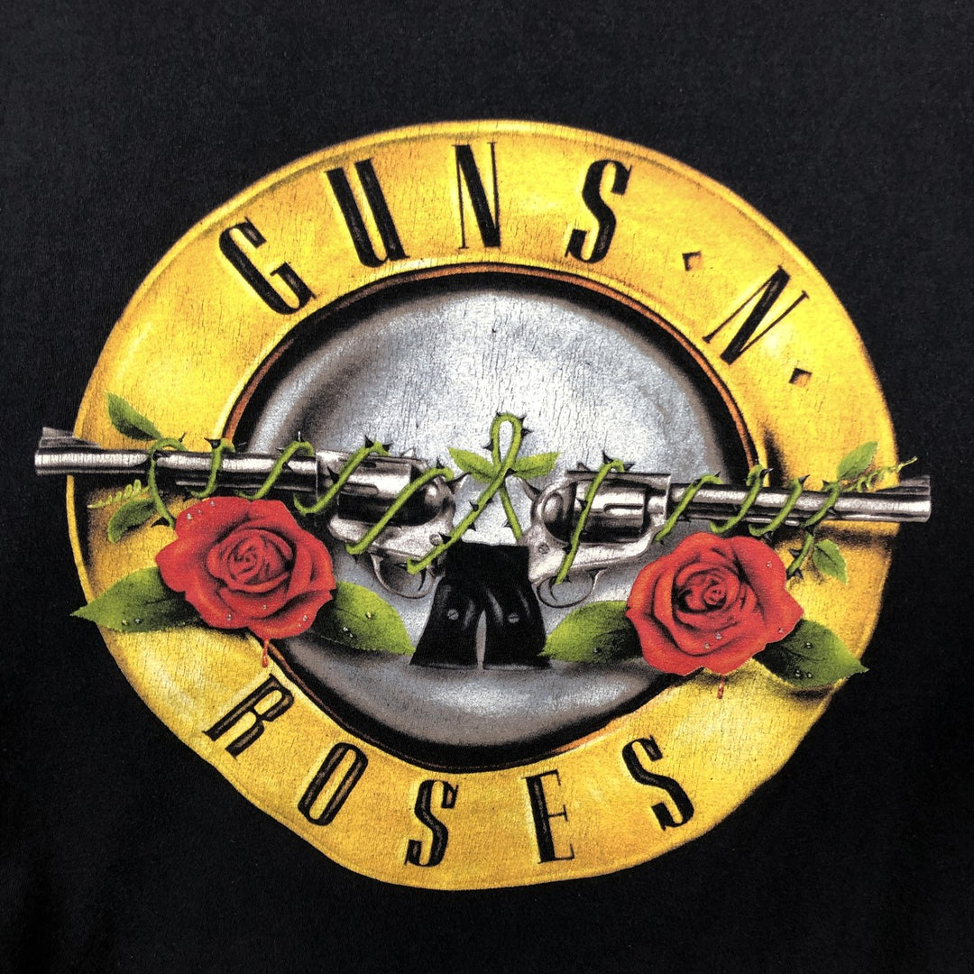 GUNS N' ROSES Guns N' Roses Band T-shirt Band Tee Men's M size cotton black type Vintage Second Hand