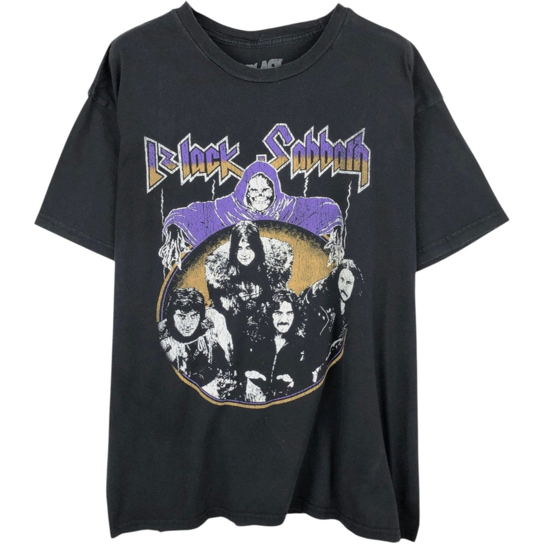 BLACK SABBATH Skull Pattern Band T-Shirt (Men's Size L) cotton black type Vintage Second Hand