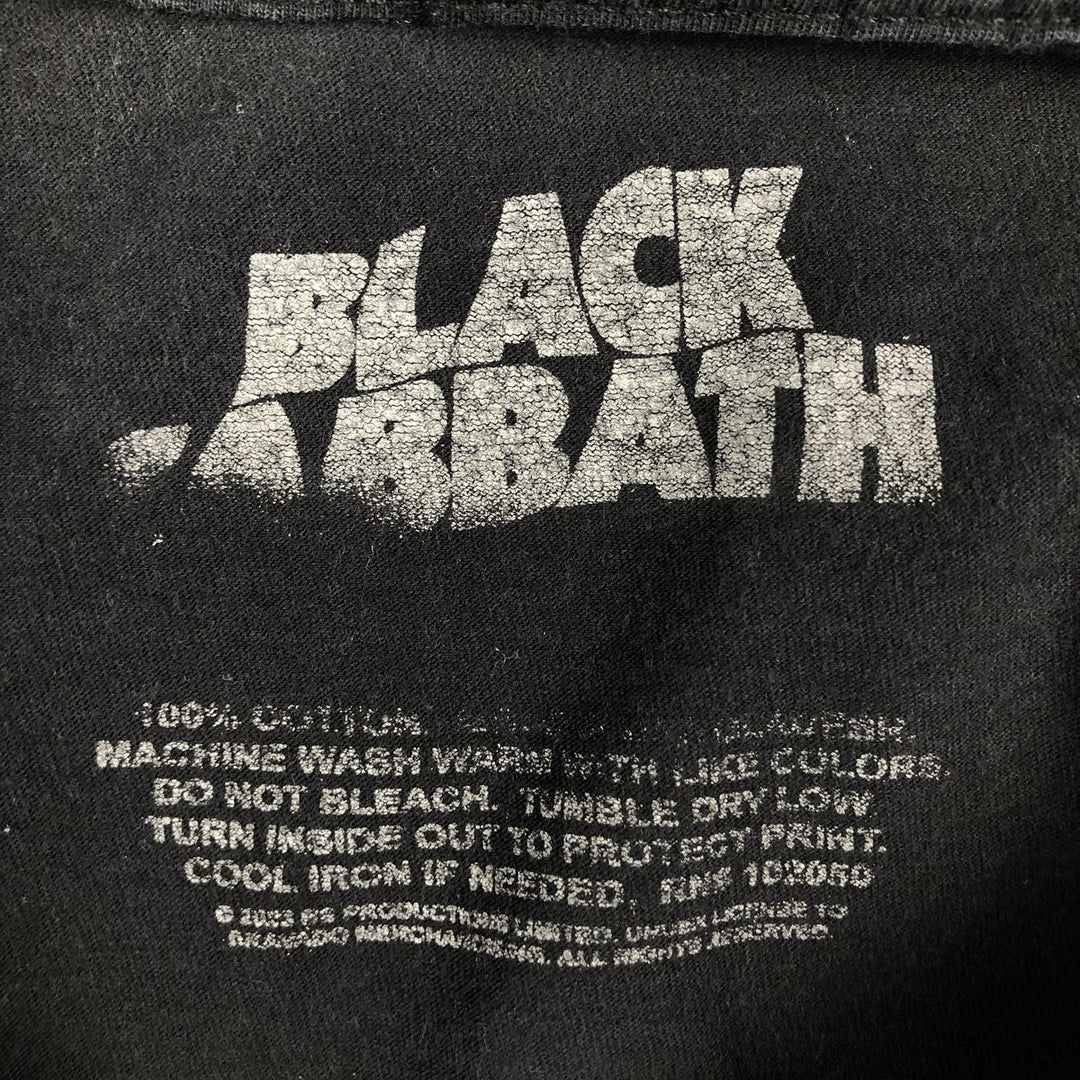 BLACK SABBATH Skull Pattern Band T-Shirt (Men's Size L) cotton black type Vintage Second Hand