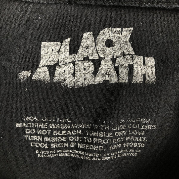 BLACK SABBATH Skull Pattern Band T-Shirt (Men's Size L) cotton black type Vintage Second Hand