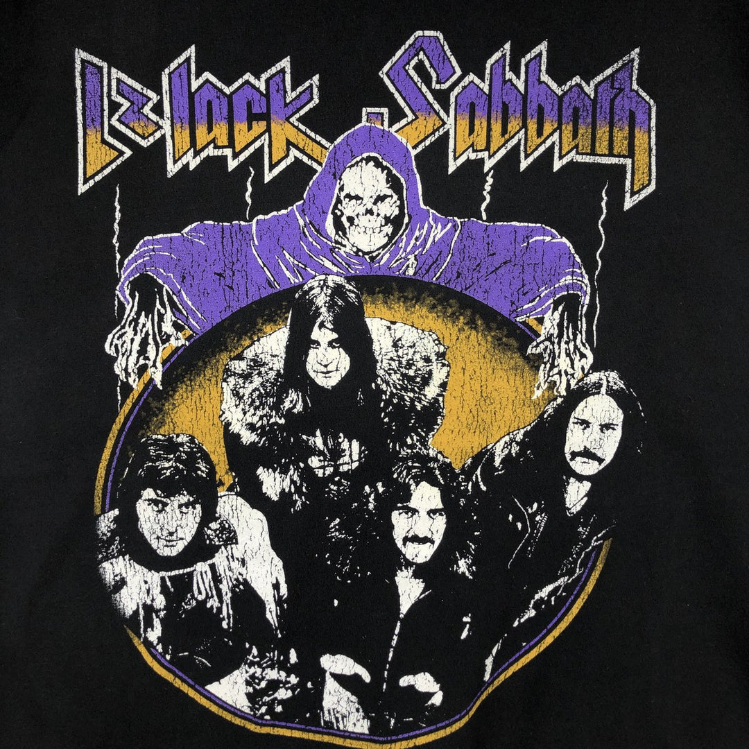BLACK SABBATH Skull Pattern Band T-Shirt (Men's Size L) cotton black type Vintage Second Hand