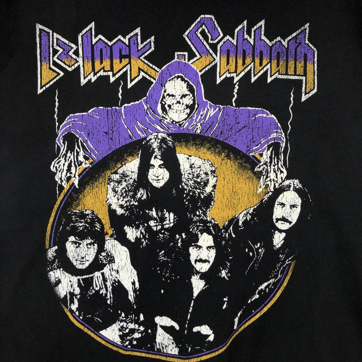 BLACK SABBATH Skull Pattern Band T-Shirt (Men's Size L) cotton black type Vintage Second Hand