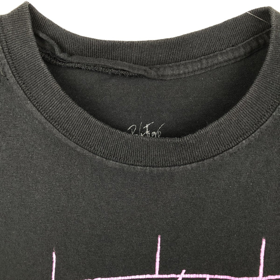 PINK FLOYD Pink Floyd Band T-shirt Band T Men's L size unclear black type Vintage Second Hand