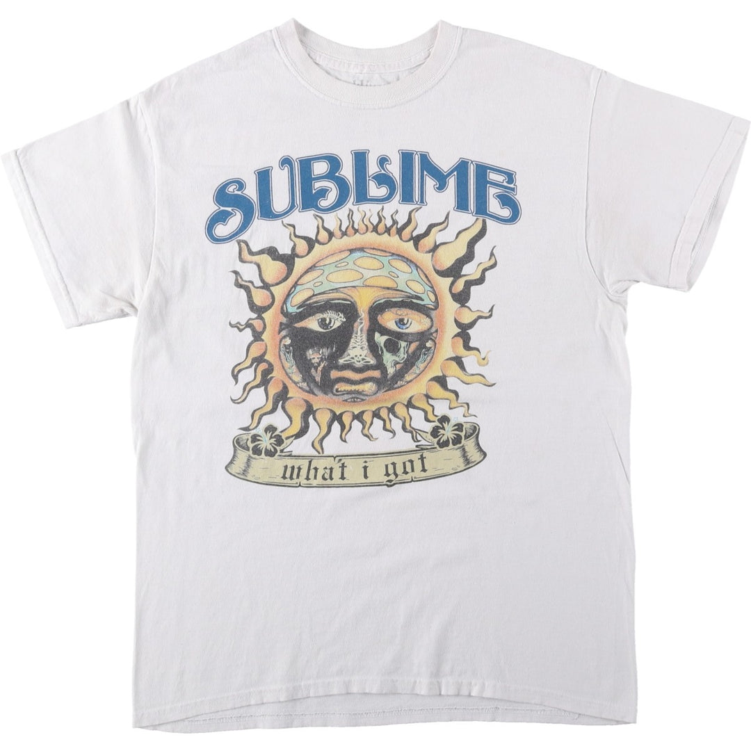SUBLIME Band T-shirt, Men's M size cotton white type Vintage Second Hand