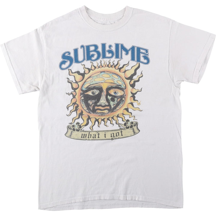 SUBLIME Band T-shirt, Men's M size cotton white type Vintage Second Hand