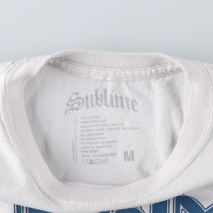 SUBLIME Band T-shirt, Men's M size cotton white type Vintage Second Hand