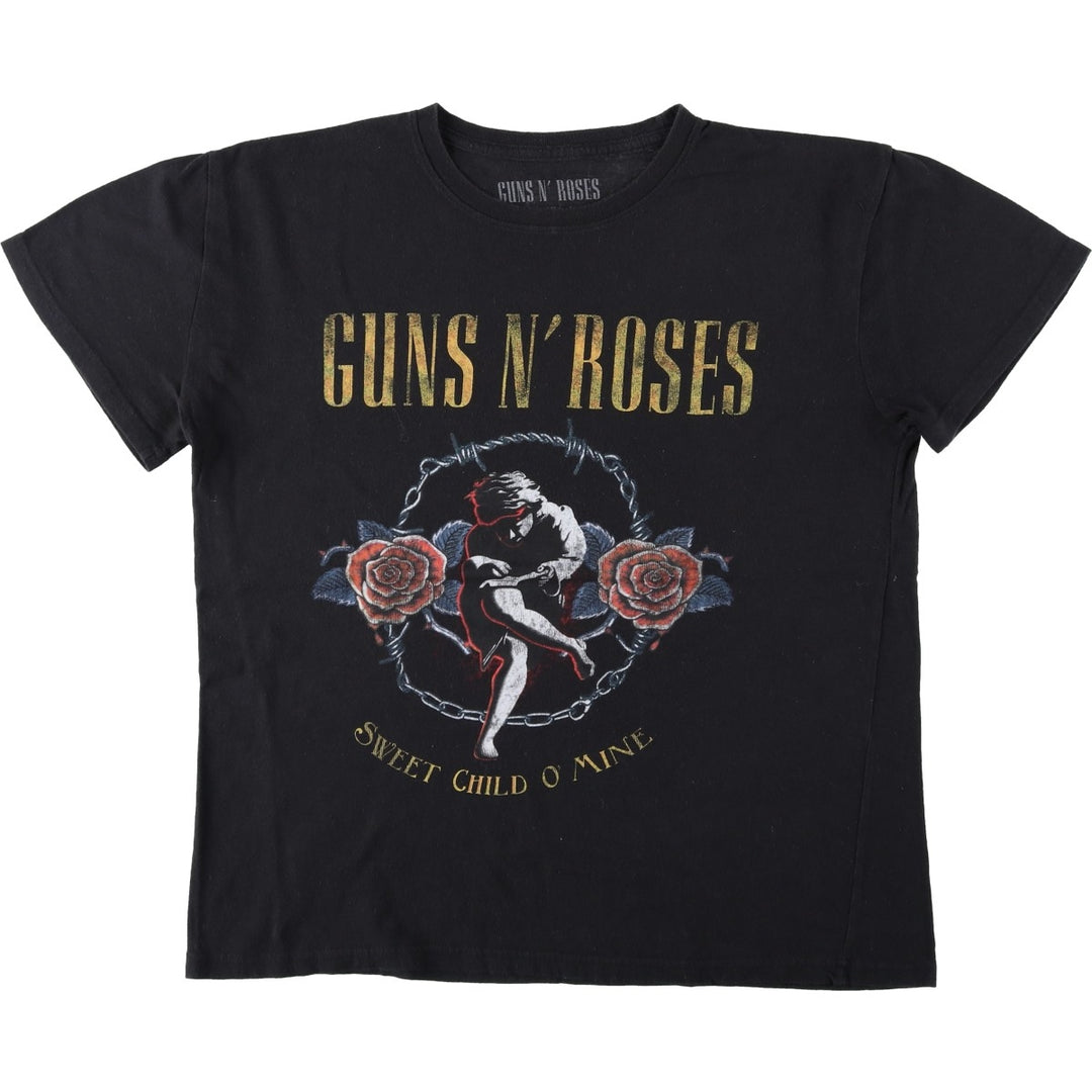 Guns N' Roses Band T-shirt, Band T, Men's XL size cotton black type Vintage Second Hand