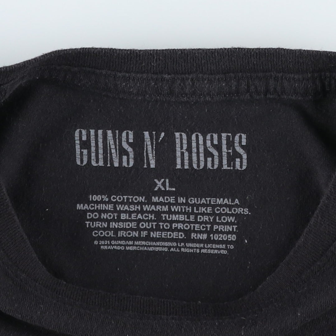 Guns N' Roses Band T-shirt, Band T, Men's XL size cotton black type Vintage Second Hand