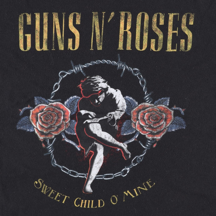 Guns N' Roses Band T-shirt, Band T, Men's XL size cotton black type Vintage Second Hand