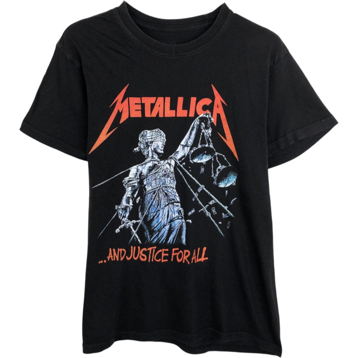 METALLICA Metallica Band T-shirt Band T Men's M size unclear black type Vintage Second Hand