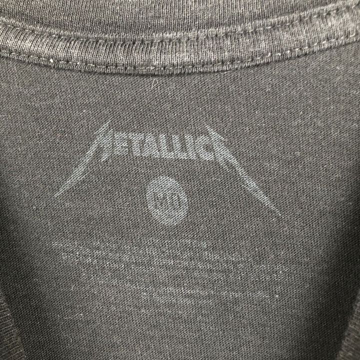 METALLICA Metallica Band T-shirt Band T Men's M size unclear black type Vintage Second Hand