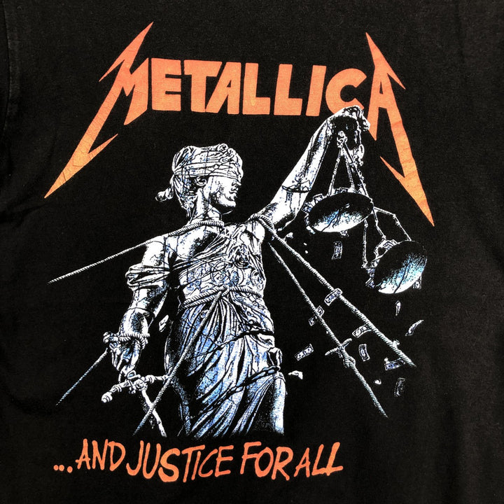 METALLICA Metallica Band T-shirt Band T Men's M size unclear black type Vintage Second Hand