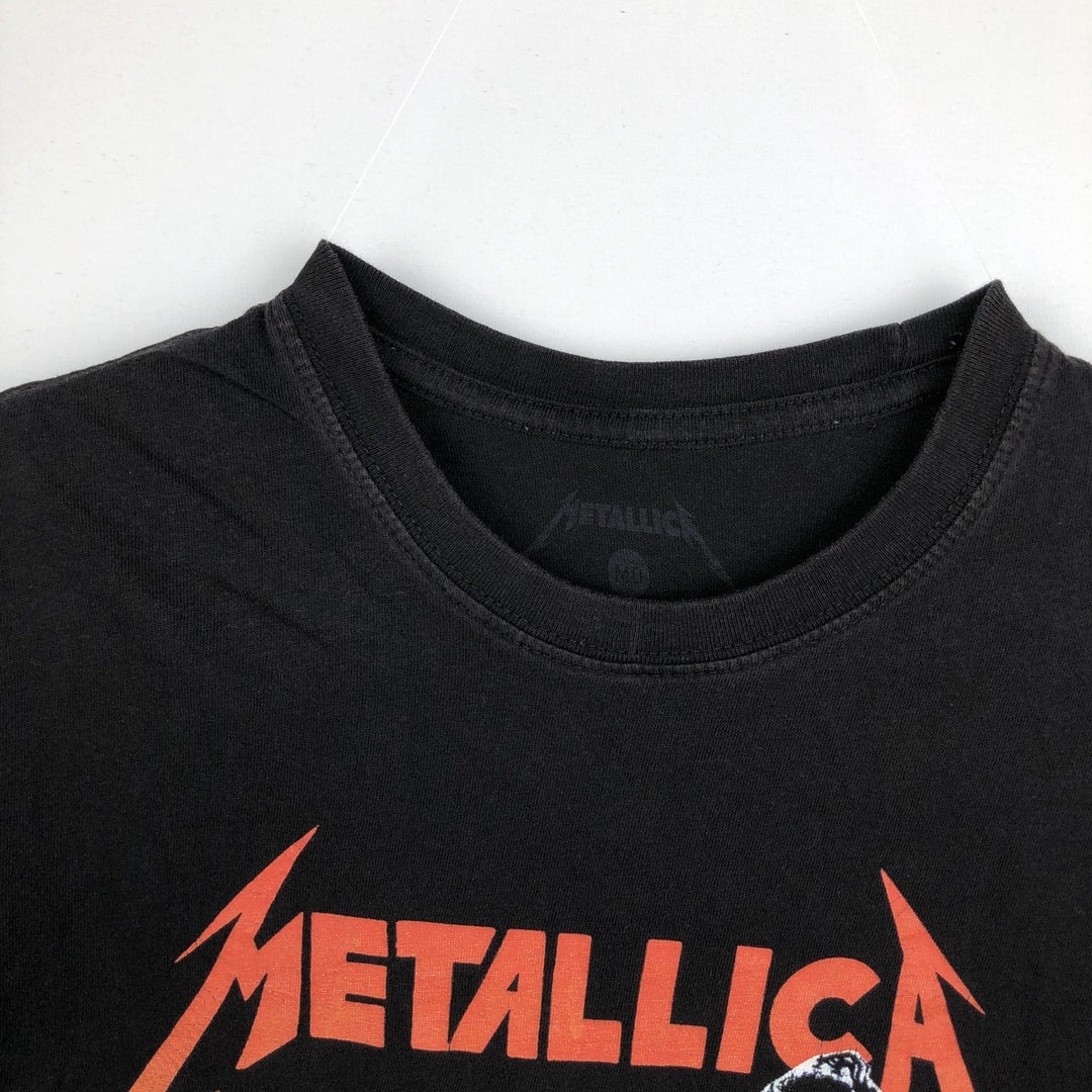 METALLICA Metallica Band T-shirt Band T Men's M size unclear black type Vintage Second Hand