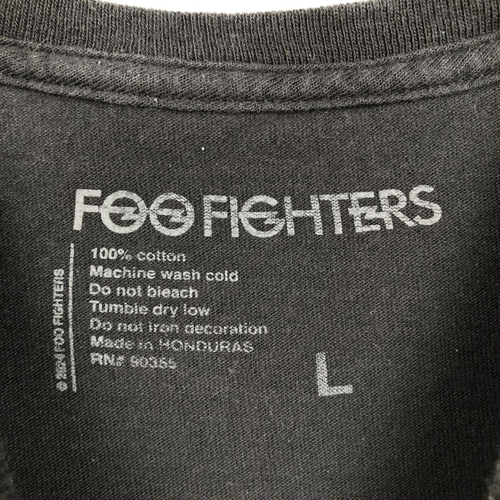 Foo Fighters Band T-Shirt, Men's Size L cotton black type Vintage Second Hand