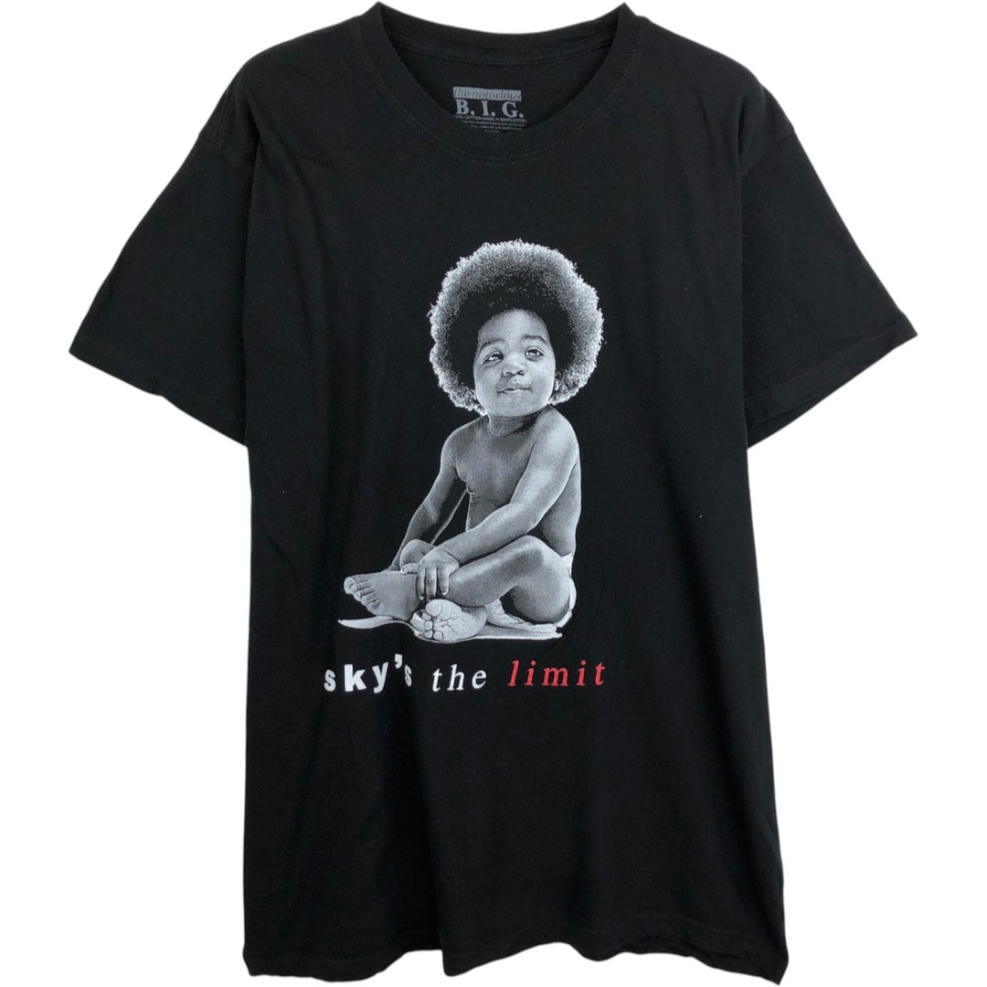 THE NOTORIOUS BIG Notorious BIG Rap T-shirt Rap T Men's XL size cotton black type Vintage Second Hand