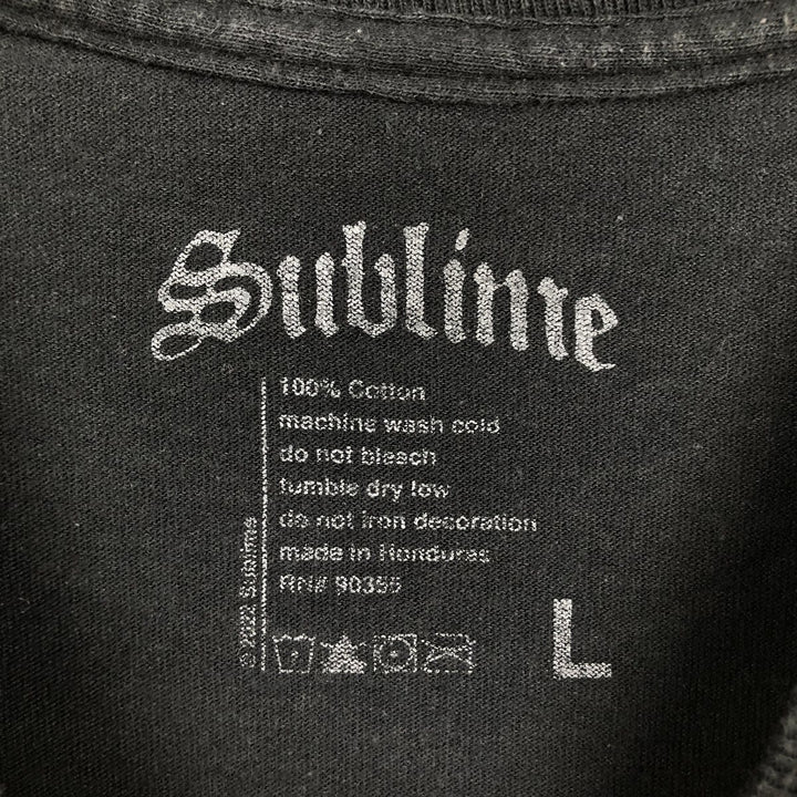 SUBLIME Band T-shirt, Men's L size cotton black type Vintage Second Hand