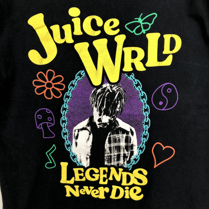 JUICE WRLD Juice World Rap T-shirt Rap T Men's L size cotton black type Vintage Second Hand