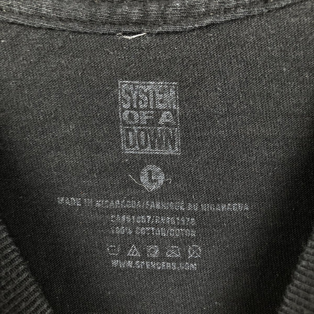 System of a Down Band T-shirt, Men's L size cotton black type Vintage Second Hand
