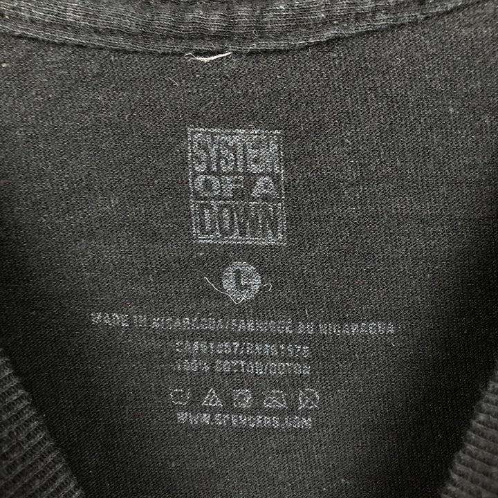 System of a Down Band T-shirt, Men's L size cotton black type Vintage Second Hand