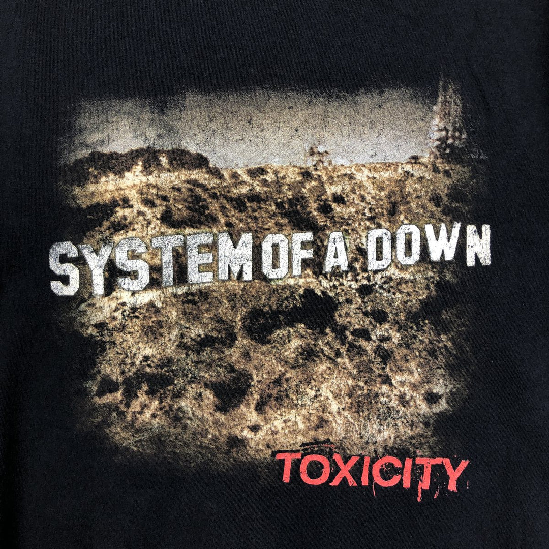 System of a Down Band T-shirt, Men's L size cotton black type Vintage Second Hand