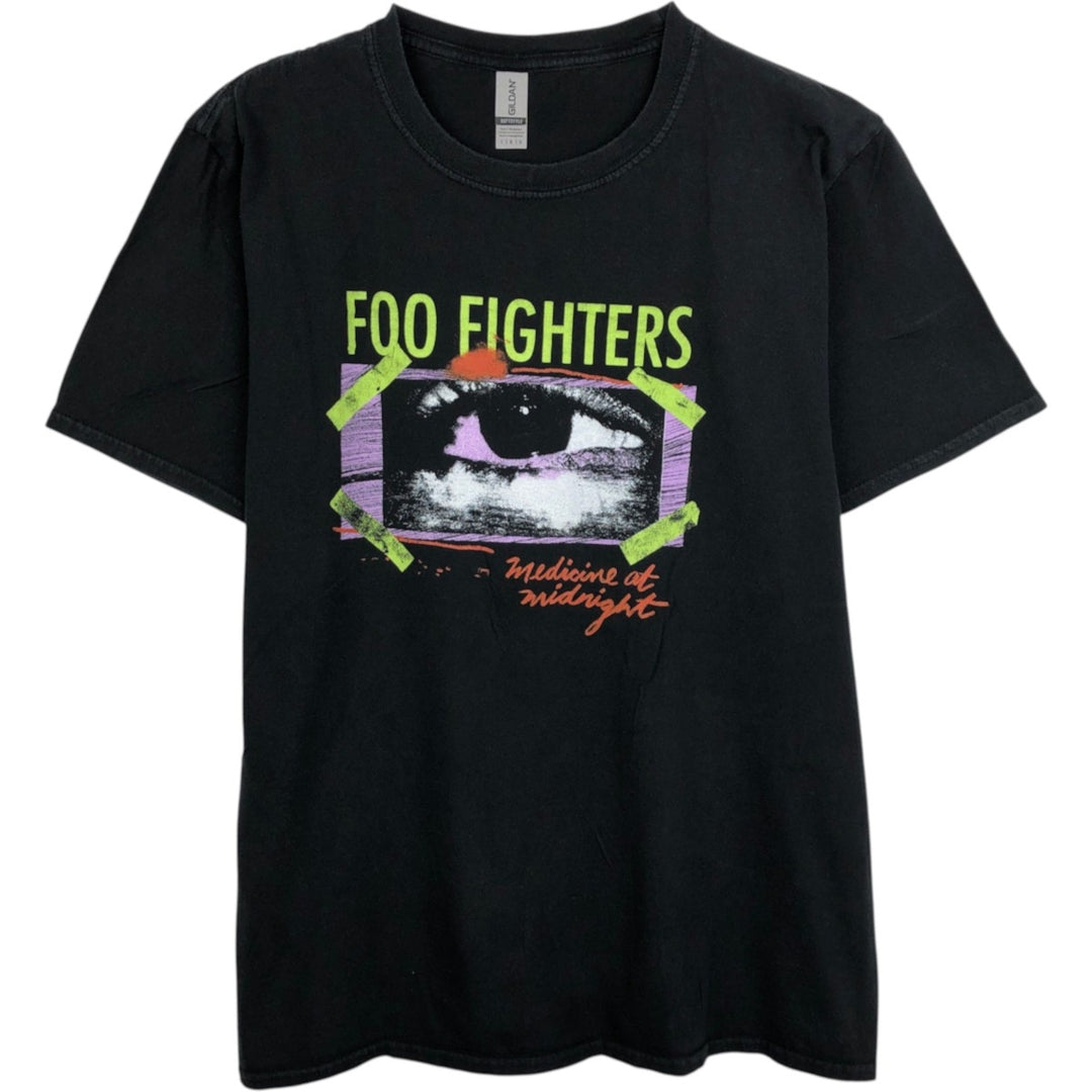 Gildan Foo Fighters Band T-shirt, Men's L size cotton black type Vintage Second Hand