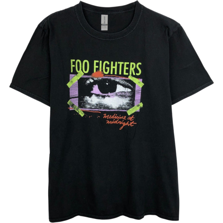 Gildan Foo Fighters Band T-shirt, Men's L size cotton black type Vintage Second Hand