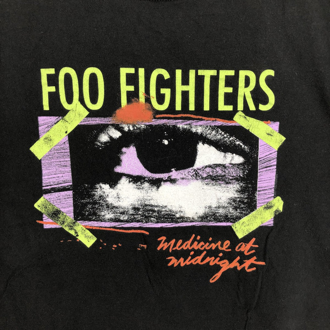 Gildan Foo Fighters Band T-shirt, Men's L size cotton black type Vintage Second Hand