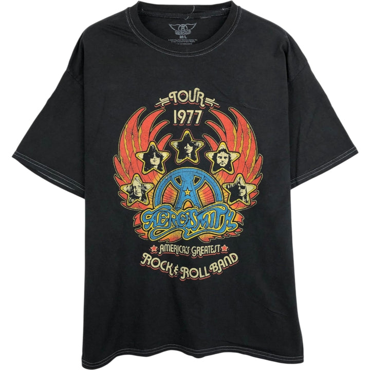 AEROSMITH Aerosmith Band T-Shirt, Men's Size M cotton black type Vintage Second Hand