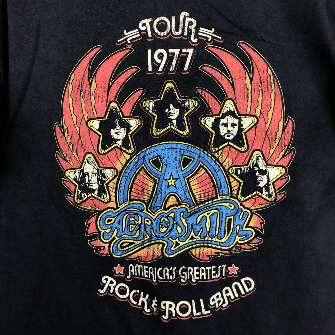AEROSMITH Aerosmith Band T-Shirt, Men's Size M cotton black type Vintage Second Hand