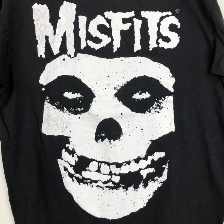 MISFITS Skull Pattern Band T-Shirt (Men's Size L, Short Sleeve) cotton black type Vintage Second Hand