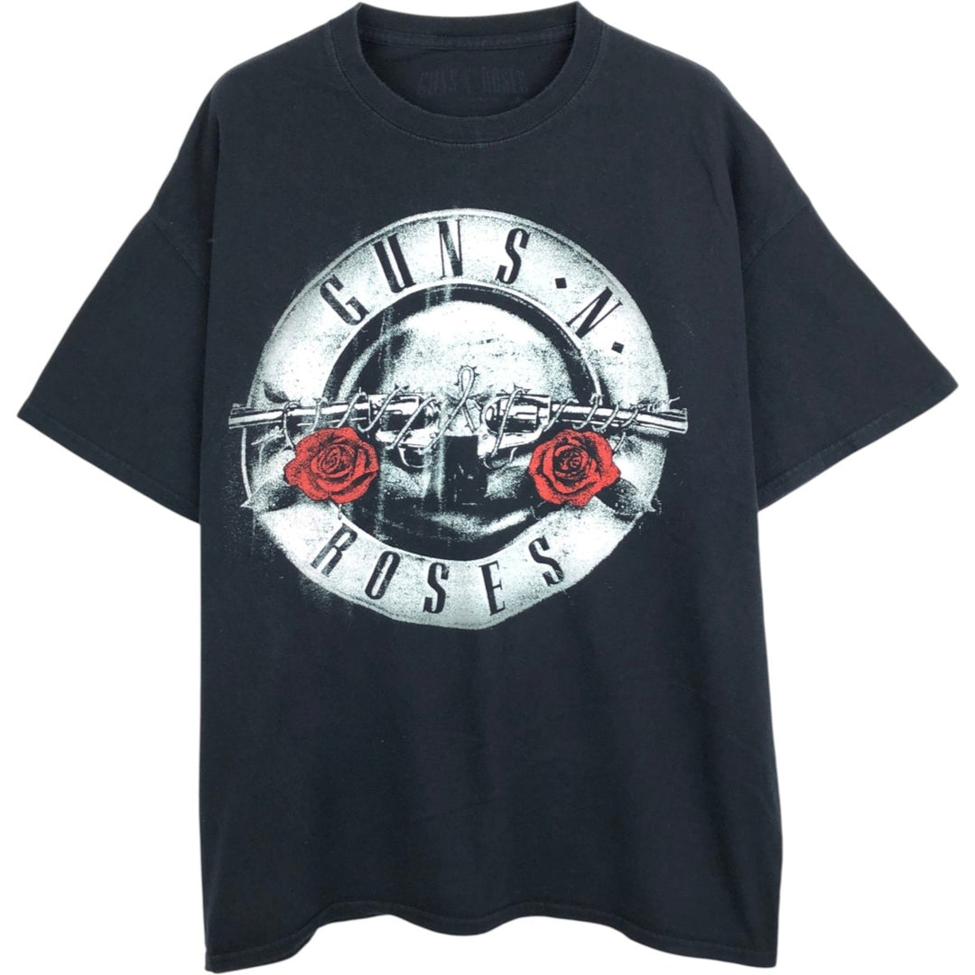 GUNS N' ROSES Guns N' Roses Band T-Shirt Band Tee Men's XL unclear black type Vintage Second Hand