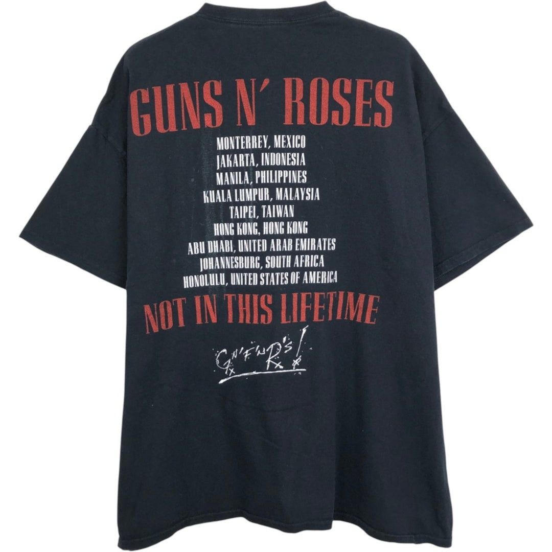 GUNS N' ROSES Guns N' Roses Band T-Shirt Band Tee Men's XL unclear black type Vintage Second Hand