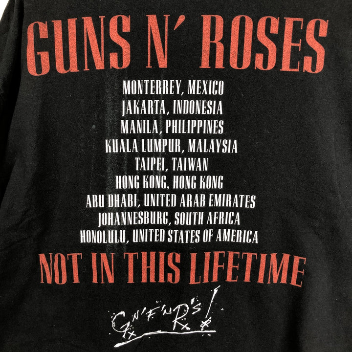 GUNS N' ROSES Guns N' Roses Band T-Shirt Band Tee Men's XL unclear black type Vintage Second Hand