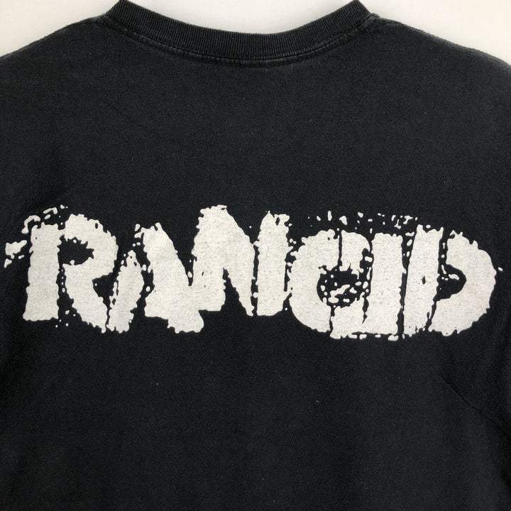 RANCID band t-shirt, men's size M (equivalent) unclear black type Vintage Second Hand