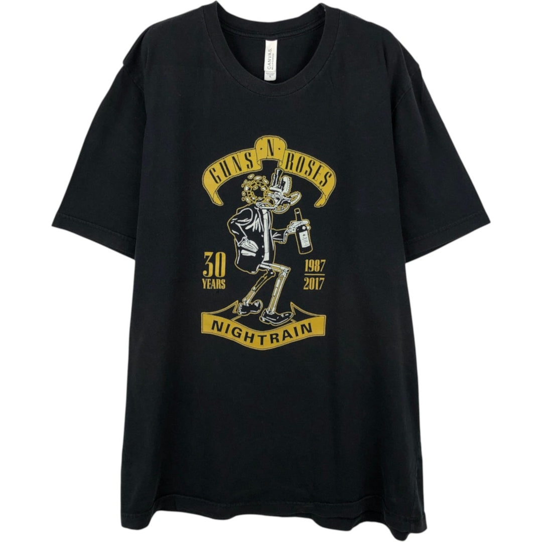 Canvas Guns N' Roses band t-shirt, men's size XL. cotton black type Vintage Second Hand