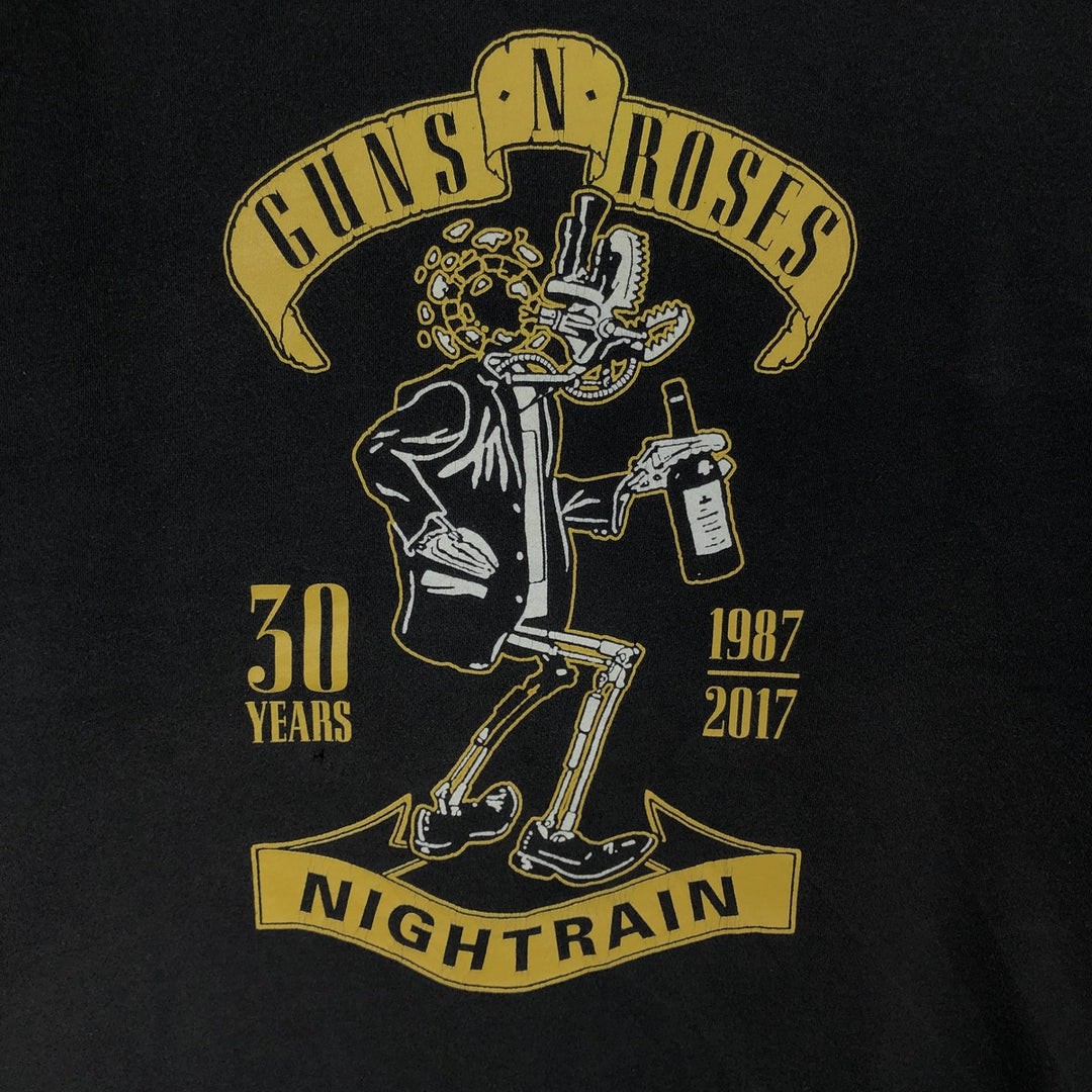 Canvas Guns N' Roses band t-shirt, men's size XL. cotton black type Vintage Second Hand