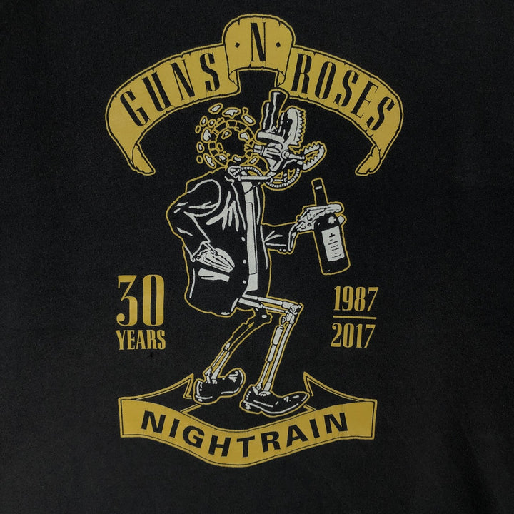 Canvas Guns N' Roses band t-shirt, men's size XL. cotton black type Vintage Second Hand