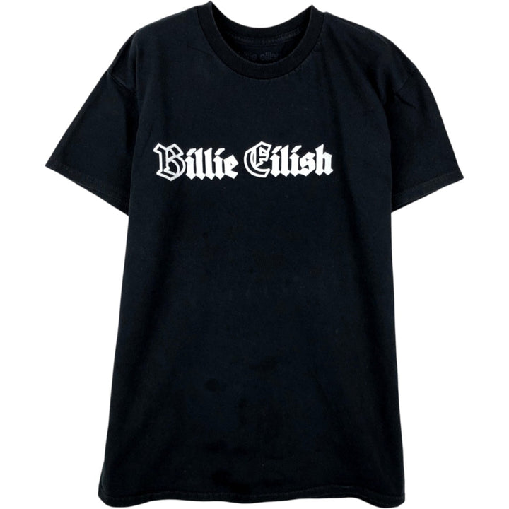 BILLIE EILISH Billie Eilish Band T-shirt Band T Men's M size unclear black type Vintage Second Hand