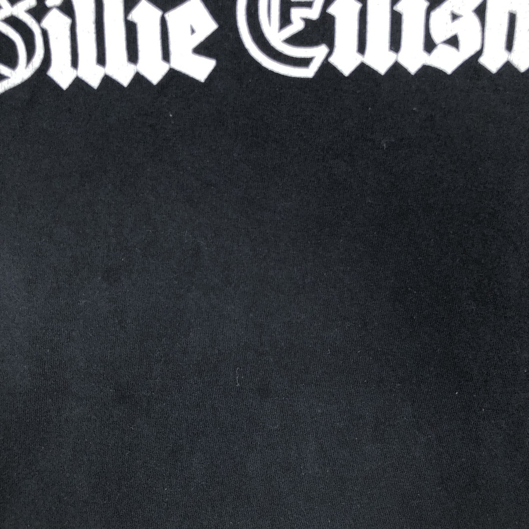 BILLIE EILISH Billie Eilish Band T-shirt Band T Men's M size unclear black type Vintage Second Hand