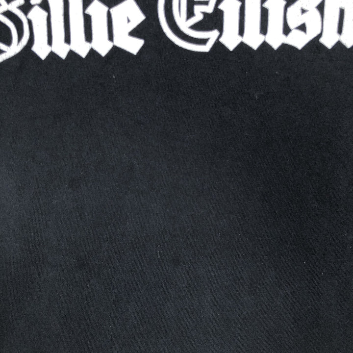 BILLIE EILISH Billie Eilish Band T-shirt Band T Men's M size unclear black type Vintage Second Hand