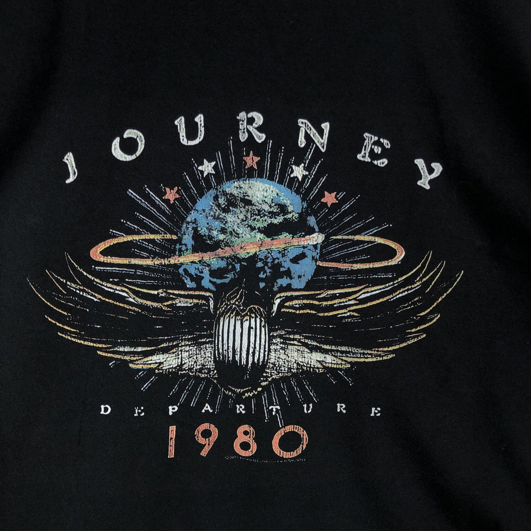 Gildan Journey Band T-shirt, Men's XL equivalent. cotton black type Vintage Second Hand