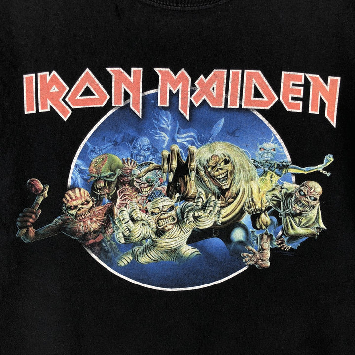 Gildan Iron Maiden Band T-Shirt, Men's L Size cotton black type Vintage Second Hand