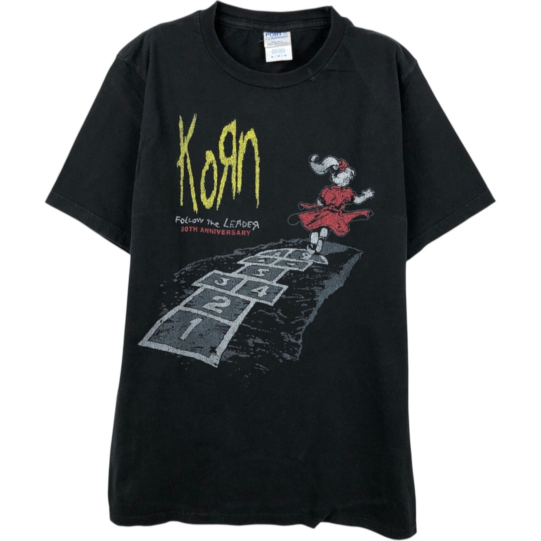 Port and Company KORN Band T-shirt (Men's Size M) cotton black type Vintage Second Hand