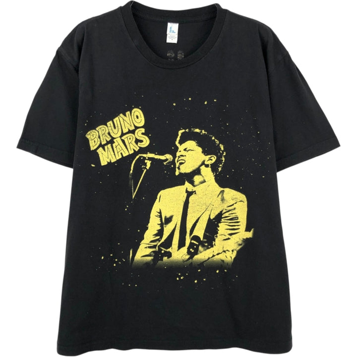 TULTEX BRUNO MARS Band T-Shirt (Men's Size M) cotton black type Vintage Second Hand