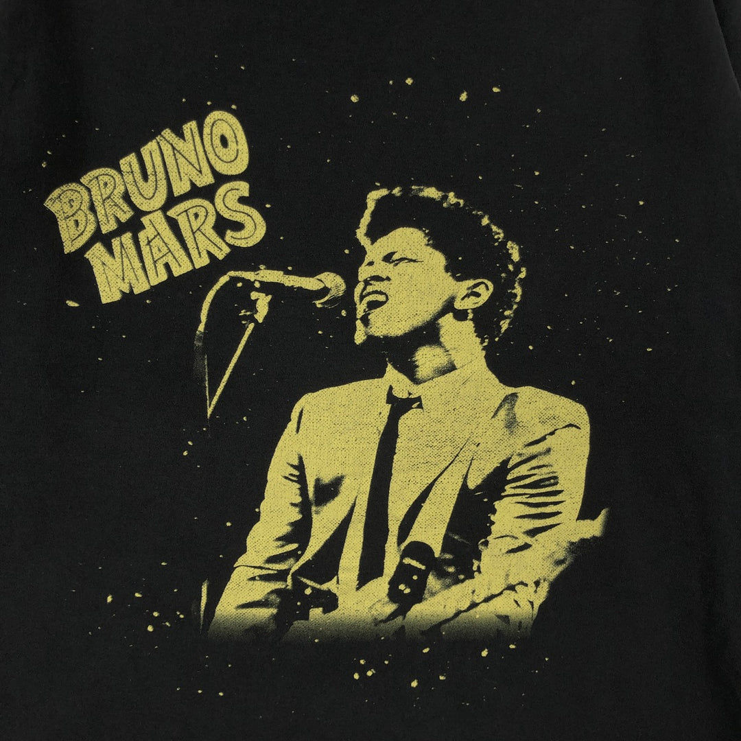 TULTEX BRUNO MARS Band T-Shirt (Men's Size M) cotton black type Vintage Second Hand