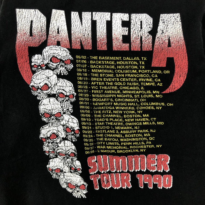 PANTERA Band T-Shirt, Men's Size Small cotton black type Vintage Second Hand