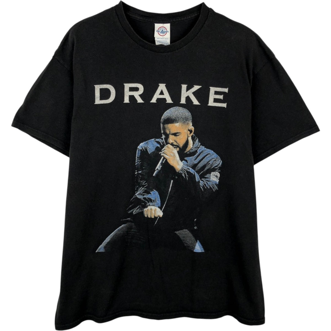 DELTA DRAKE Rap T-Shirt (Men's Size L) cotton black type Vintage Second Hand