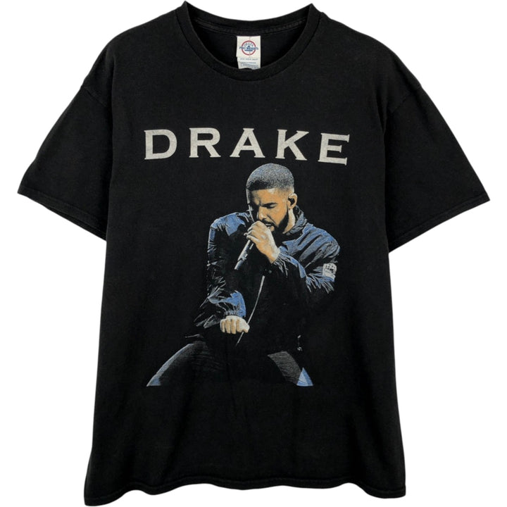 DELTA DRAKE Rap T-Shirt (Men's Size L) cotton black type Vintage Second Hand