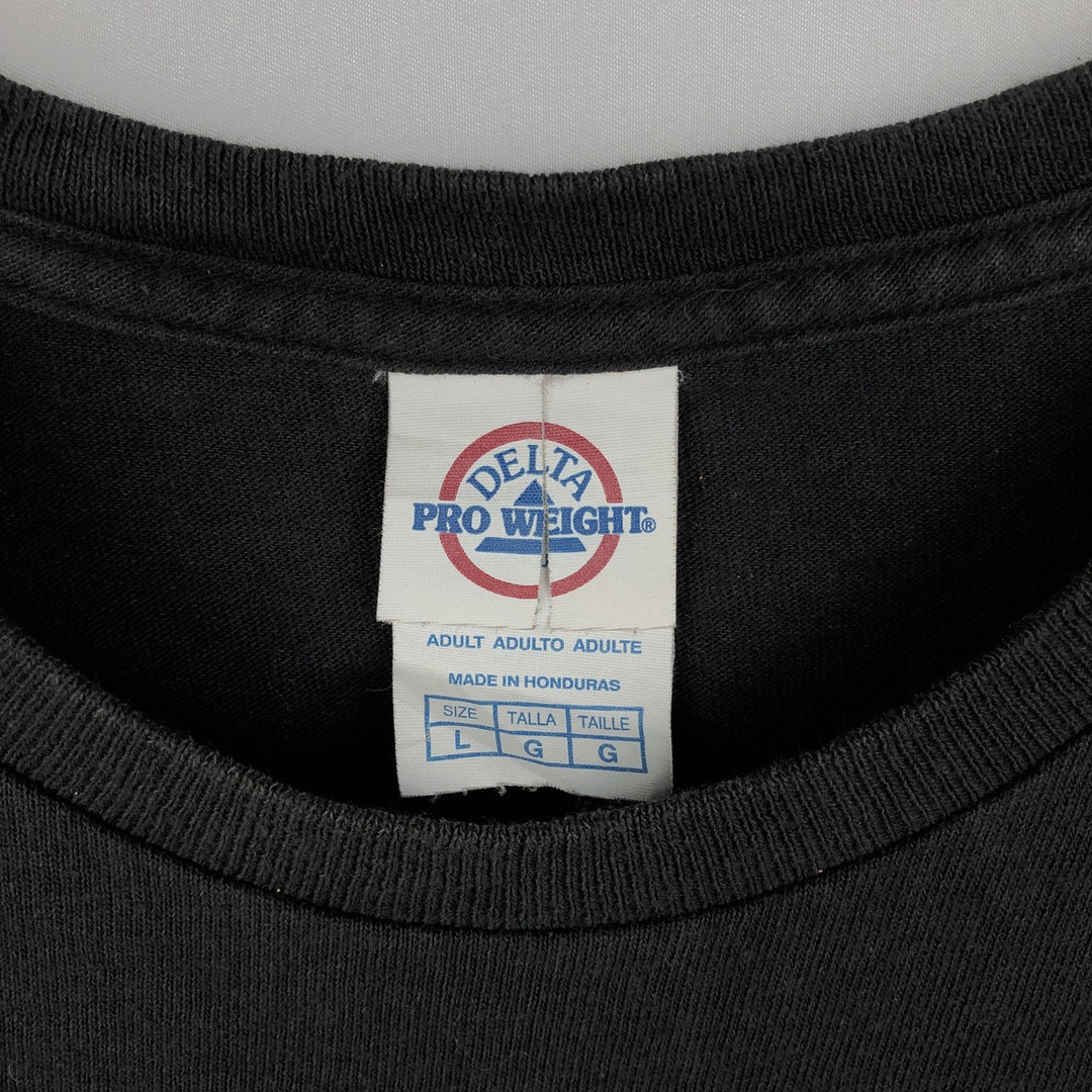 DELTA DRAKE Rap T-Shirt (Men's Size L) cotton black type Vintage Second Hand