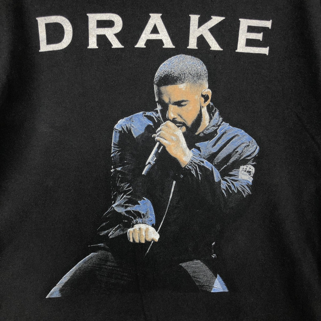 DELTA DRAKE Rap T-Shirt (Men's Size L) cotton black type Vintage Second Hand